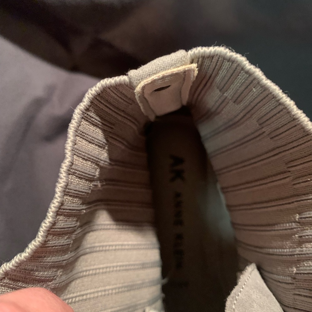 Anne Klein Gray Ankle Boots with Rugged Sole - Picture 10 of 10